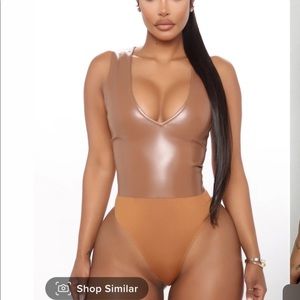 Fashion nova faux leather bodysuit
